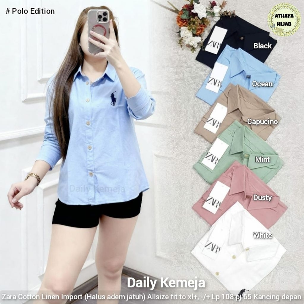 Daily Kemeja Linen Blouse (Athaya)
