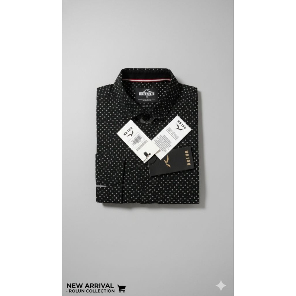 kemeja Rolun Best Seller Lengan Panjang Katun Tebal Korea style
