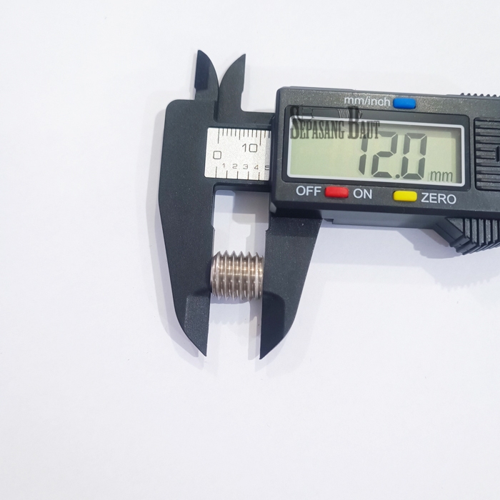 M12 x 12 Baut L Tanam L Set Stainless 304 M12x12