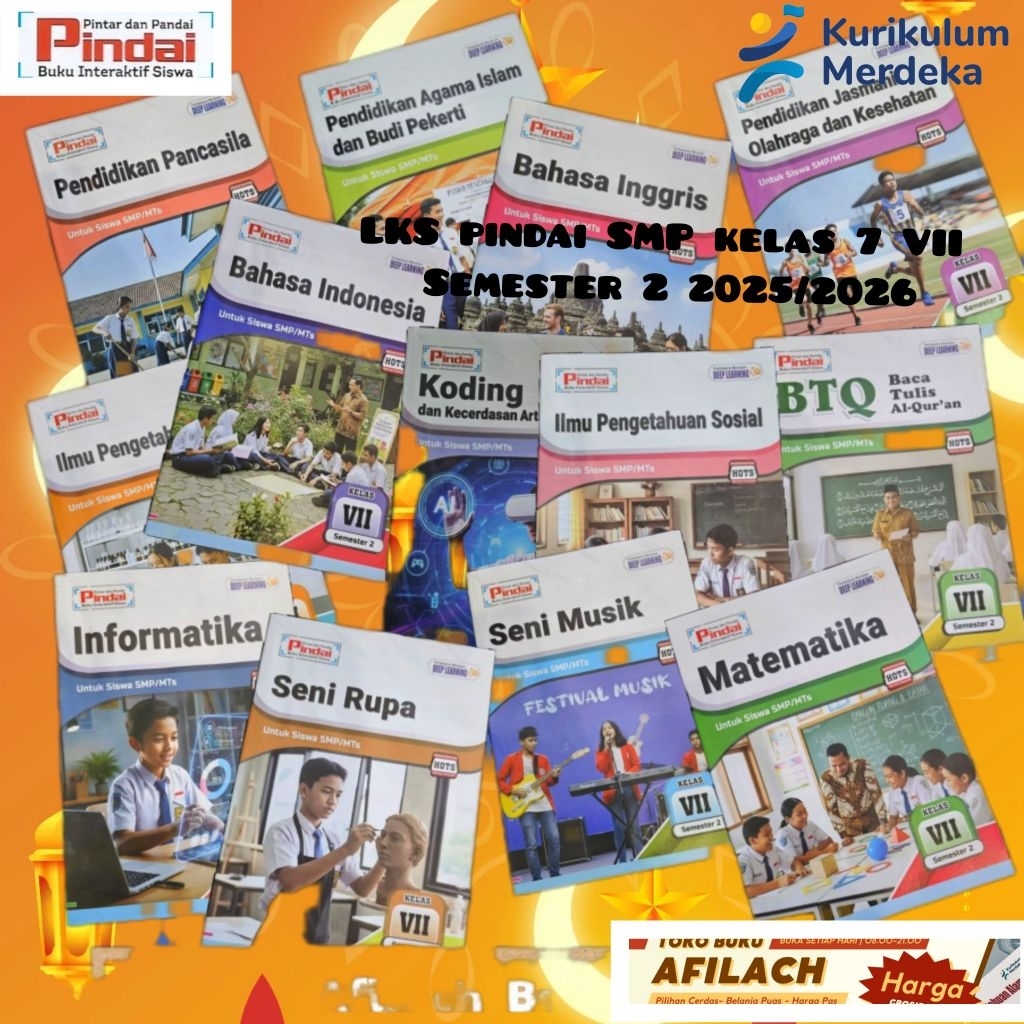 lks pindai kelas 7 vii Semester 2 kurikulum merdeka tahun ajaran 2025/2026 penerbit CV arya duta