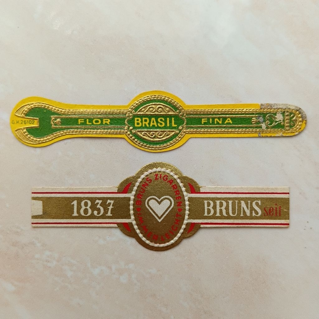 Pita Label C3rutu Kuno Bruns Zigarren - Flor Brasil Fina Nederland Indie 1930-1940 - YN2978