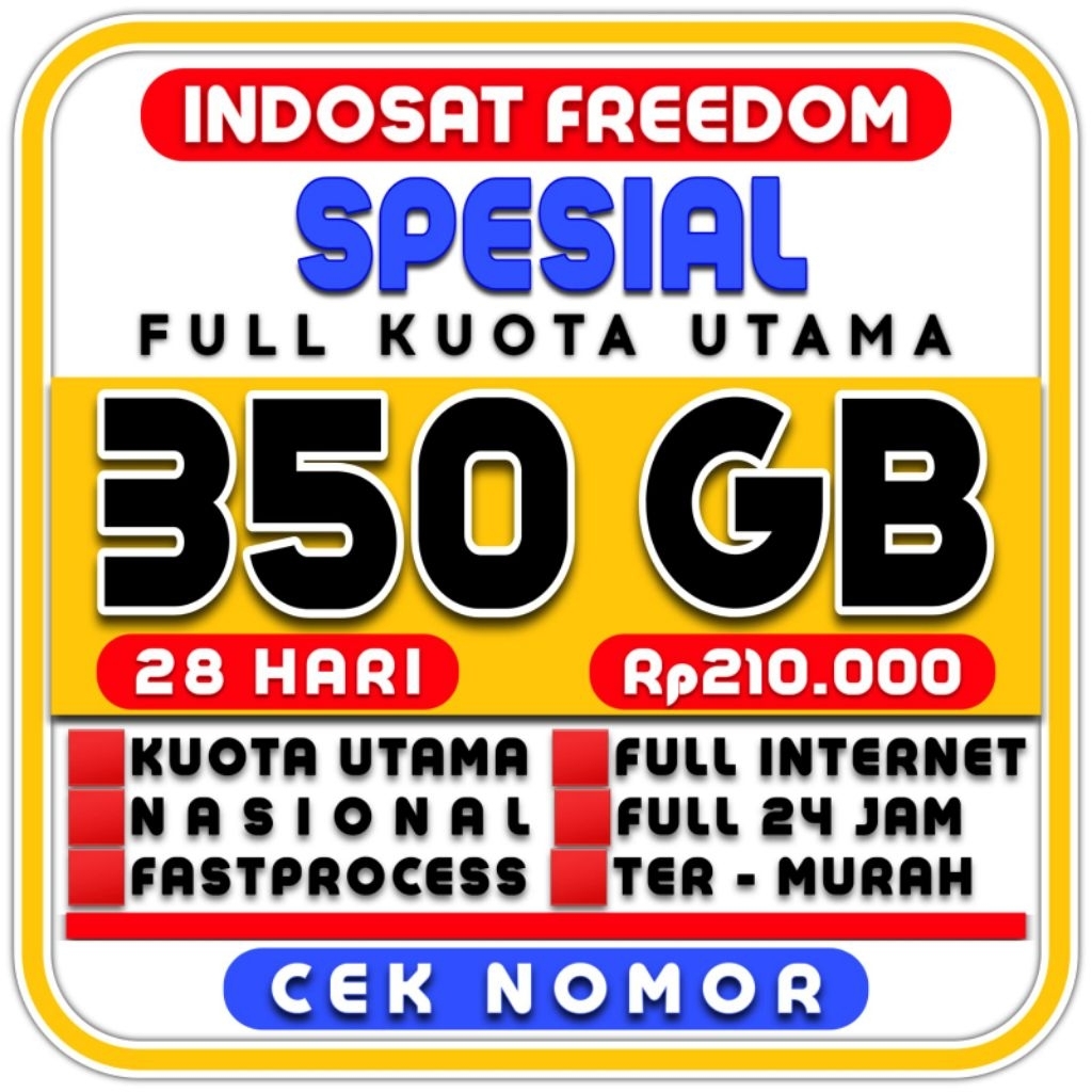 (SUPER PROMO) KUOTA INDOSAT IM3 300 GB 28 HARI