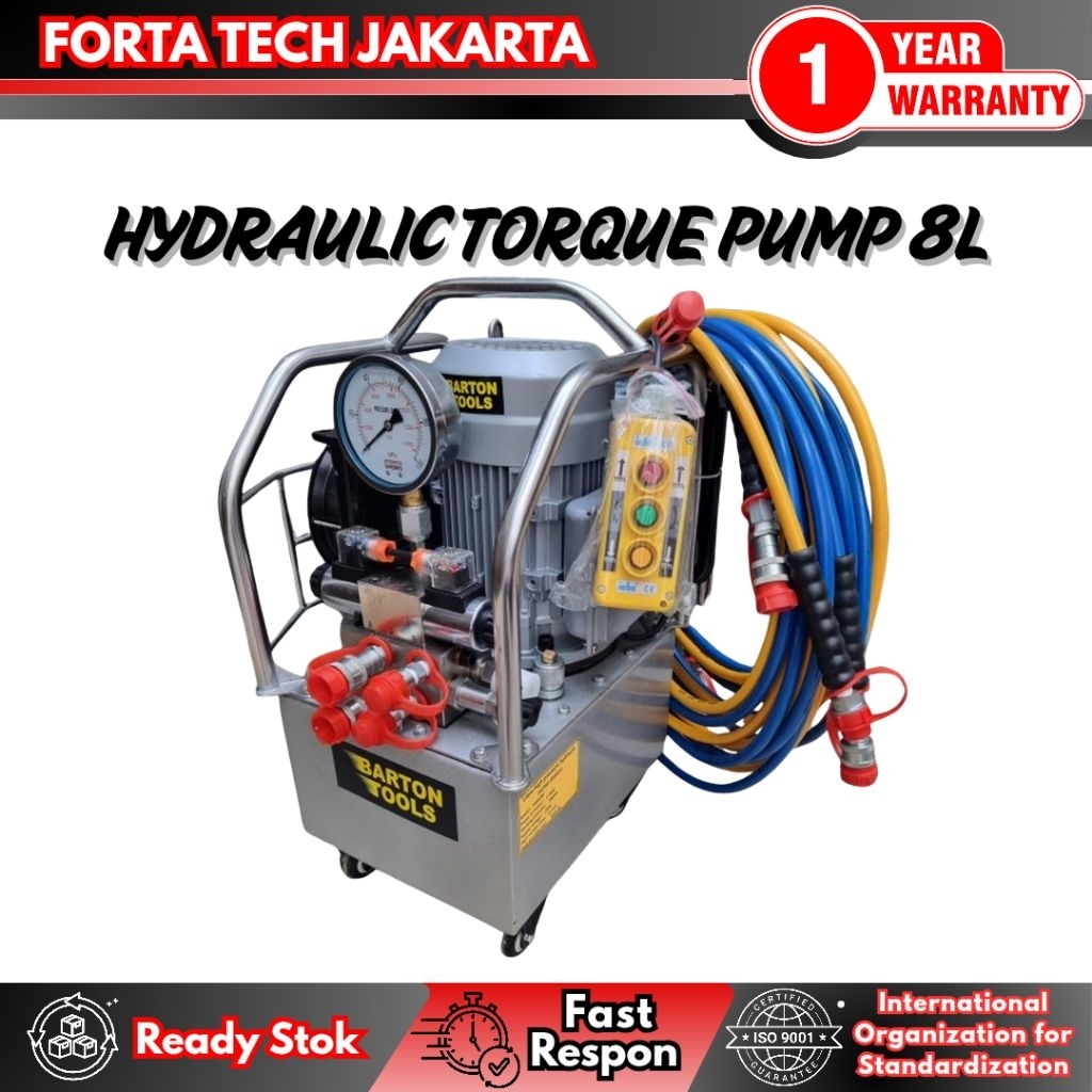 Pompa Torsi Electric Hydraulic Torque Wrench Pump 8L 4 Outlet Pompa Torsi
