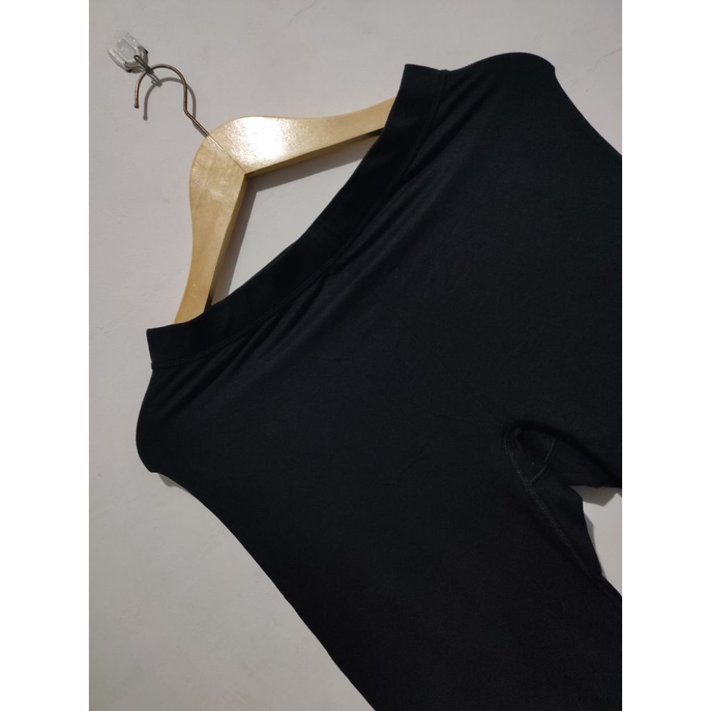 Legging Katun Uniqlo Heattech Extra Warm Hitam L