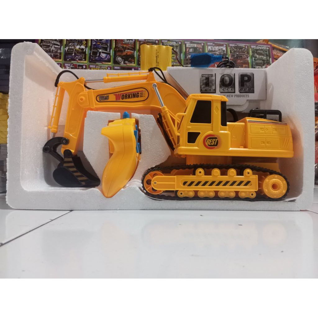 ZOO/KT - 2.4Ghz eskavator paduan mainan RC 14 saluran eskavator dengan lampu Baterai Mesin