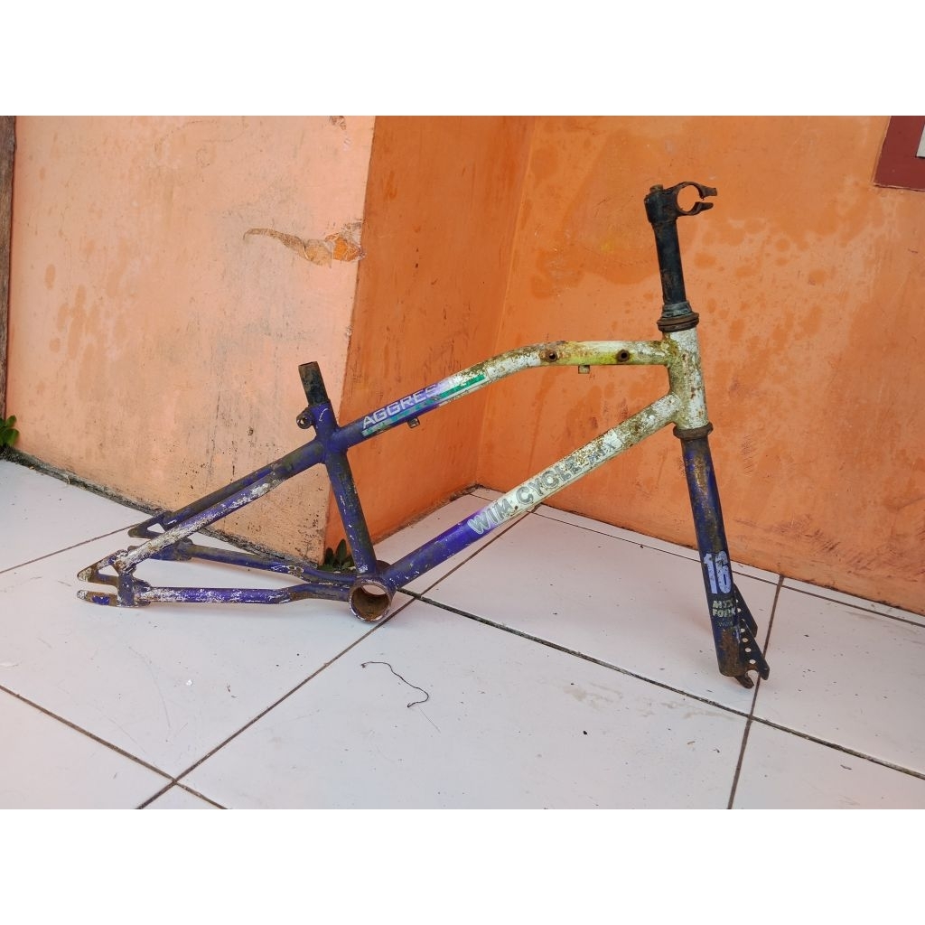 Frame fork sepeda BMX WIMCYCLE METALIZER ban 16" AGGRESSOR WIM CYCLE MTX