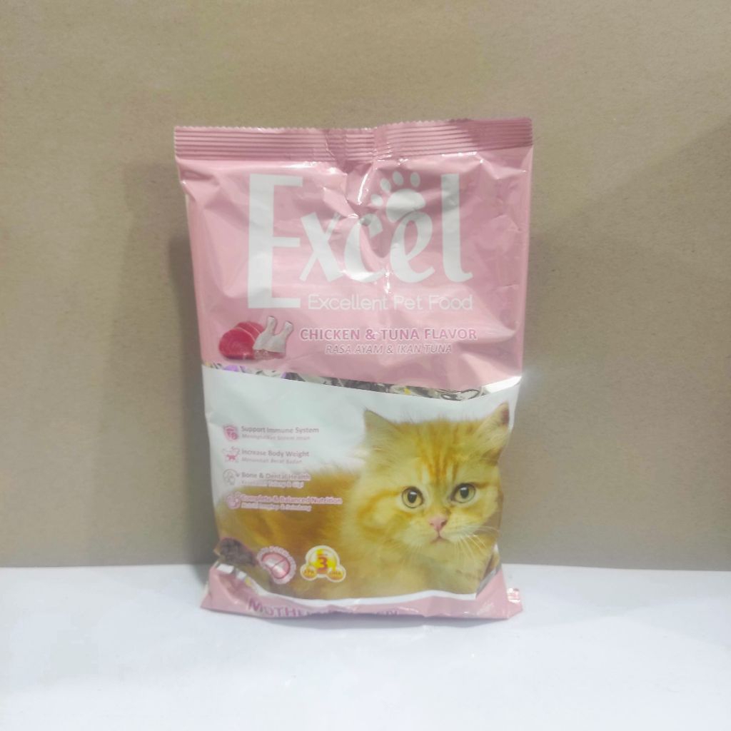 Excel kitten Chicken Tuna. Makanan anak kucing Excel Pink