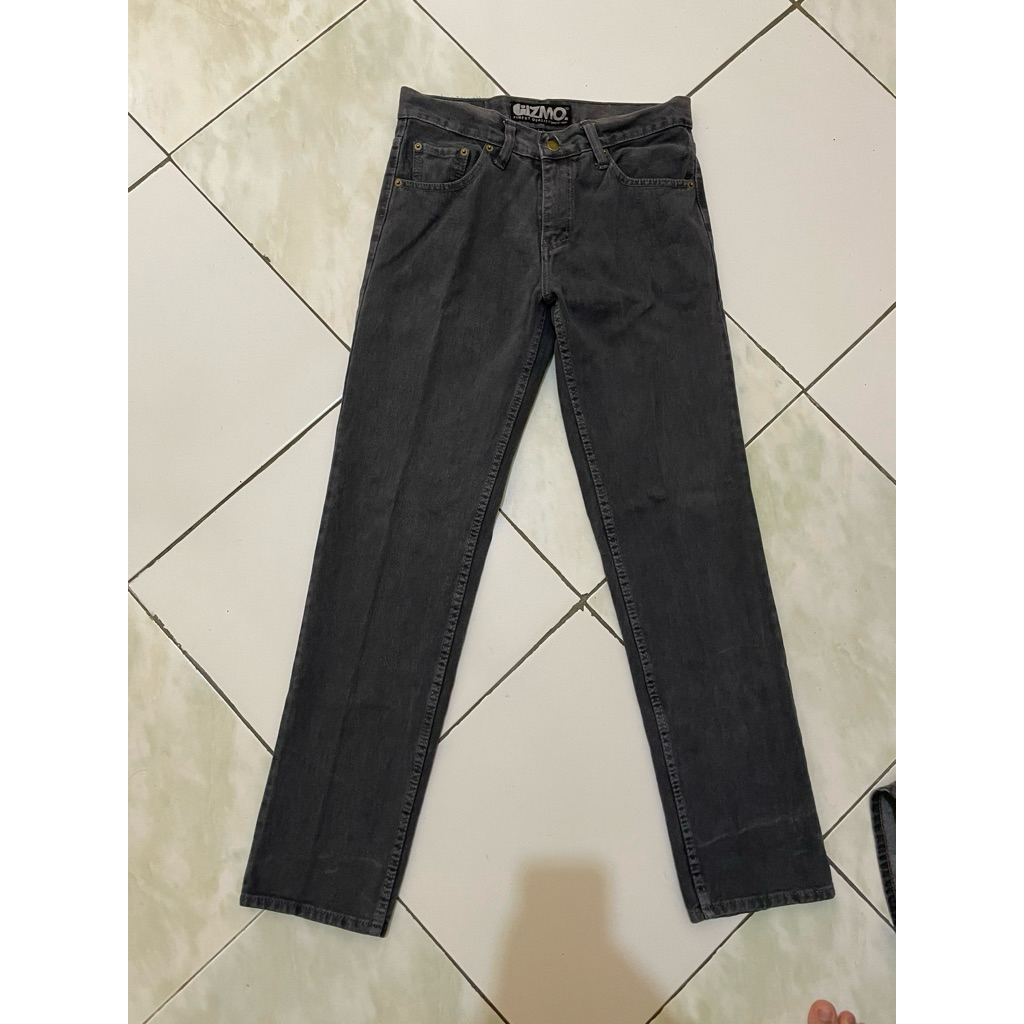 preloved jeans pria jeans jiniso jeans hitam pria jeans slimfit celana formal