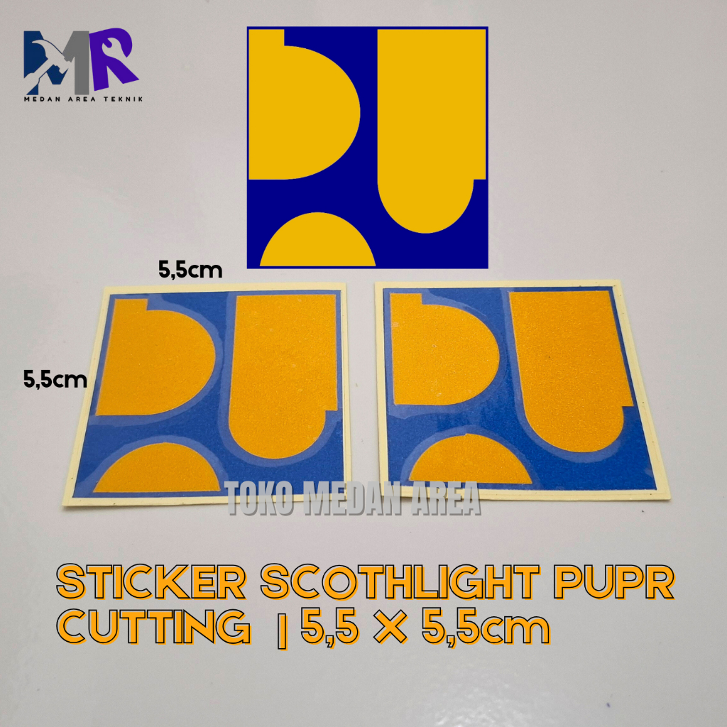 Stiker Cutting Logo Kementerian PUPR Helm Proyek Safety Stiker Scothlite