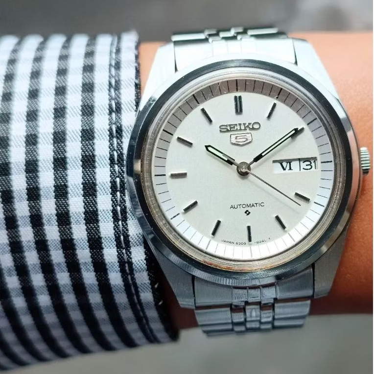 Seiko 5 Automatic White Dial Vintage