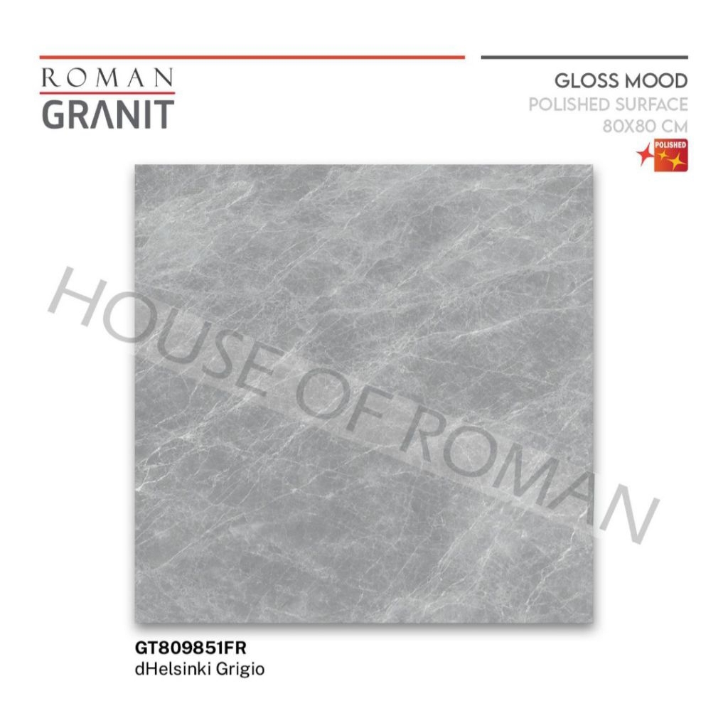 Roman Granit GT809851FR dHelsinki Grigio 80x80 Kw1