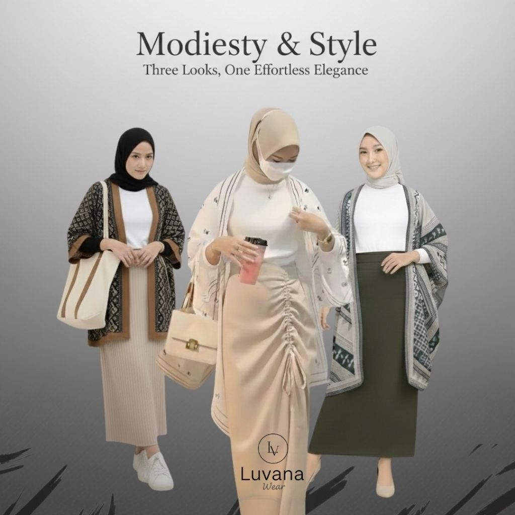 Luvana Wear - outer kimono / outweter wanita / outer cardigan /  outer pakaian wanita /  outer kimon
