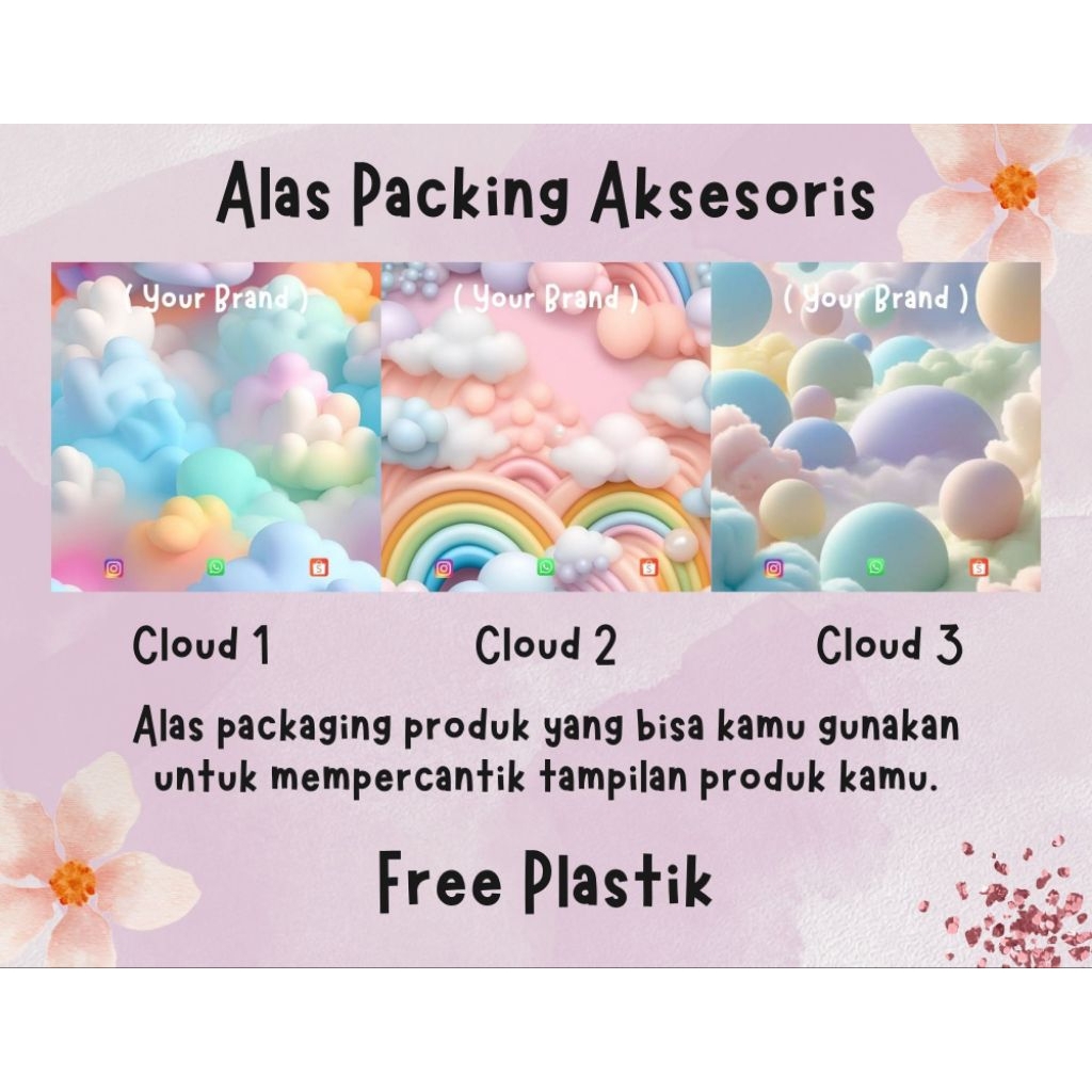 Alas Packing Gelang, Gantungan Kunci dan Aksesoris/ Alas Packing Free Plastik