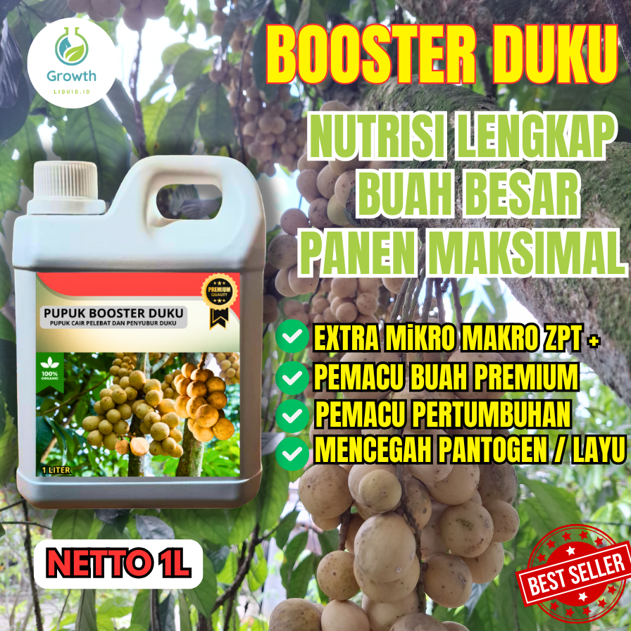 Pupuk Pelebat dan Booster Buah Duku Pupuk Duku Cepat Berbuah Lebat Pupuk Organik khusus Buah Duku 1L
