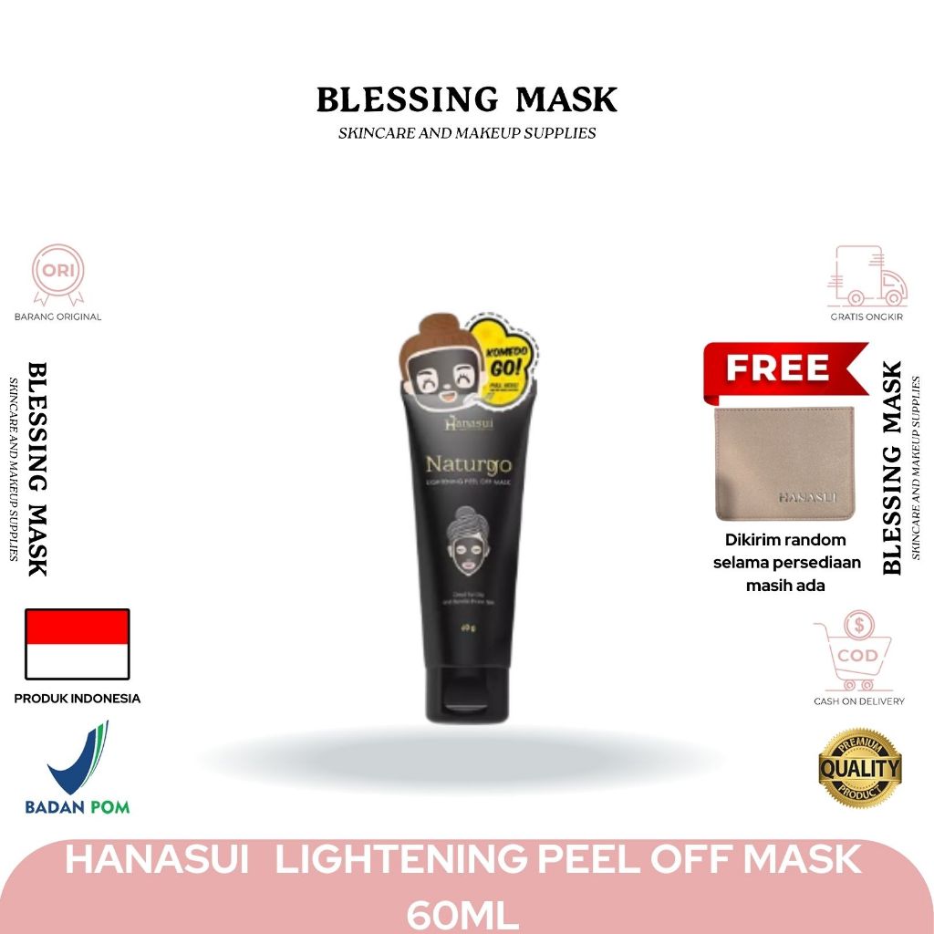 HANASUI-Naturgo Peel Off Mask Black Tube - 60gr