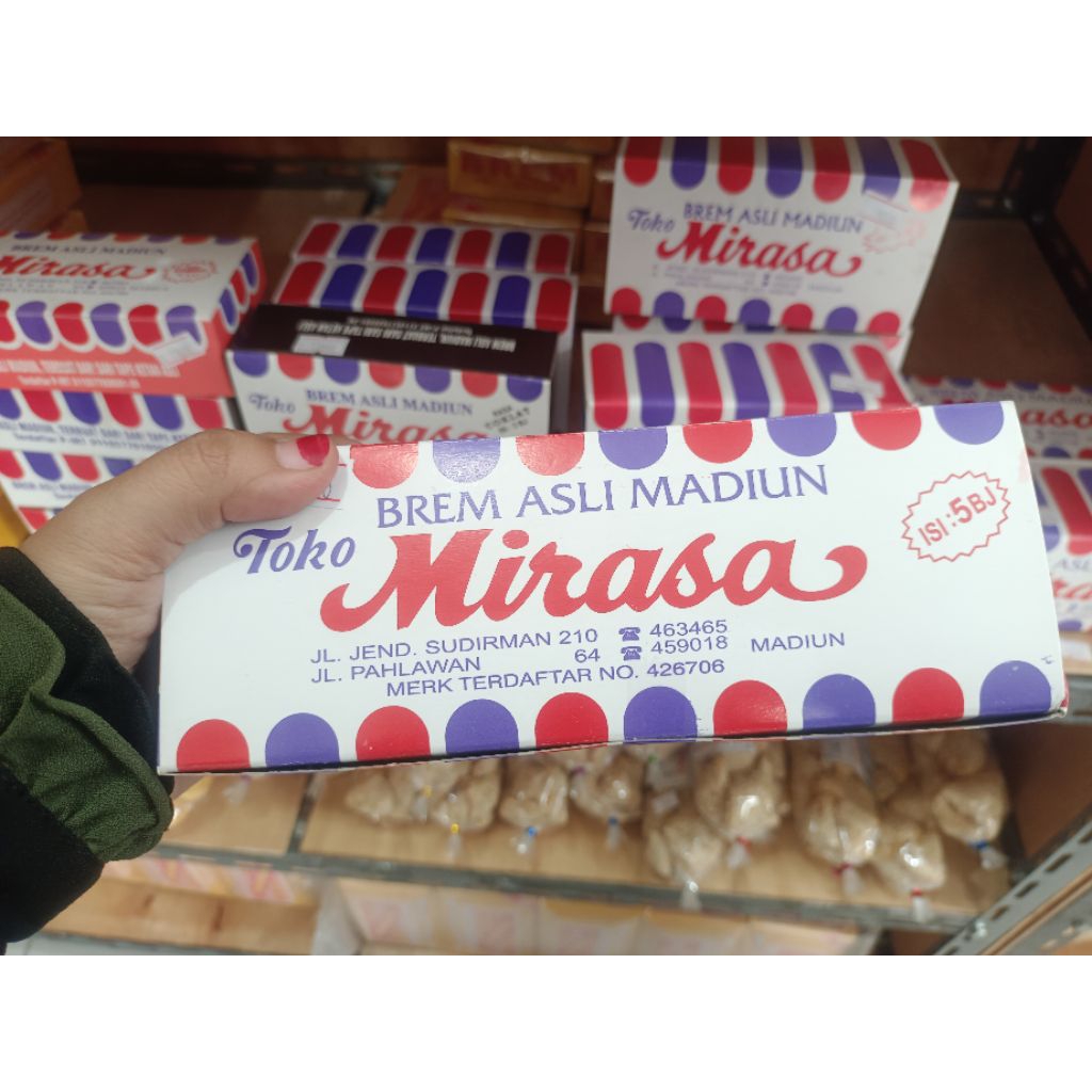 Brem MIRASA Asli Madiun isi 5 pcs jumbo kemasan besar, Brem Madiun