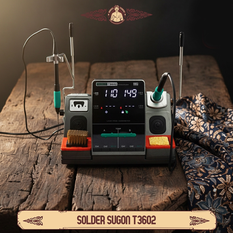 Solder Station Sugon T3602 Original 2 Gagang (Gagang Solder C210 & Gagang Solder C115) FREE 1 Mata S