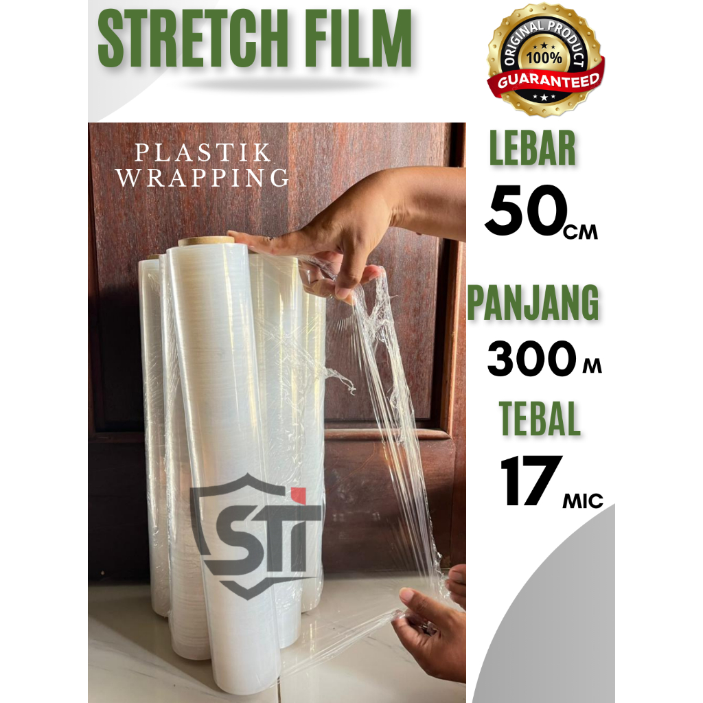Plastik Wrapping Barang Stretch Film Bening / Clear 50 CM tebal berkualitas
