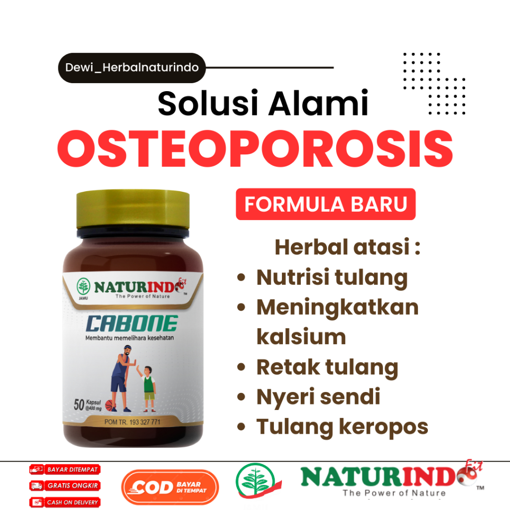 Obat Herbal  Osteoporosis pengeroposan tulang cabone naturindo