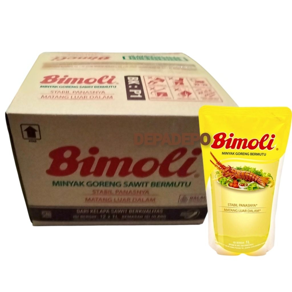 Minyak Goreng Bimoli 1 Liter - Pilihan 6 pcs Atau 12 pcs 1Dus