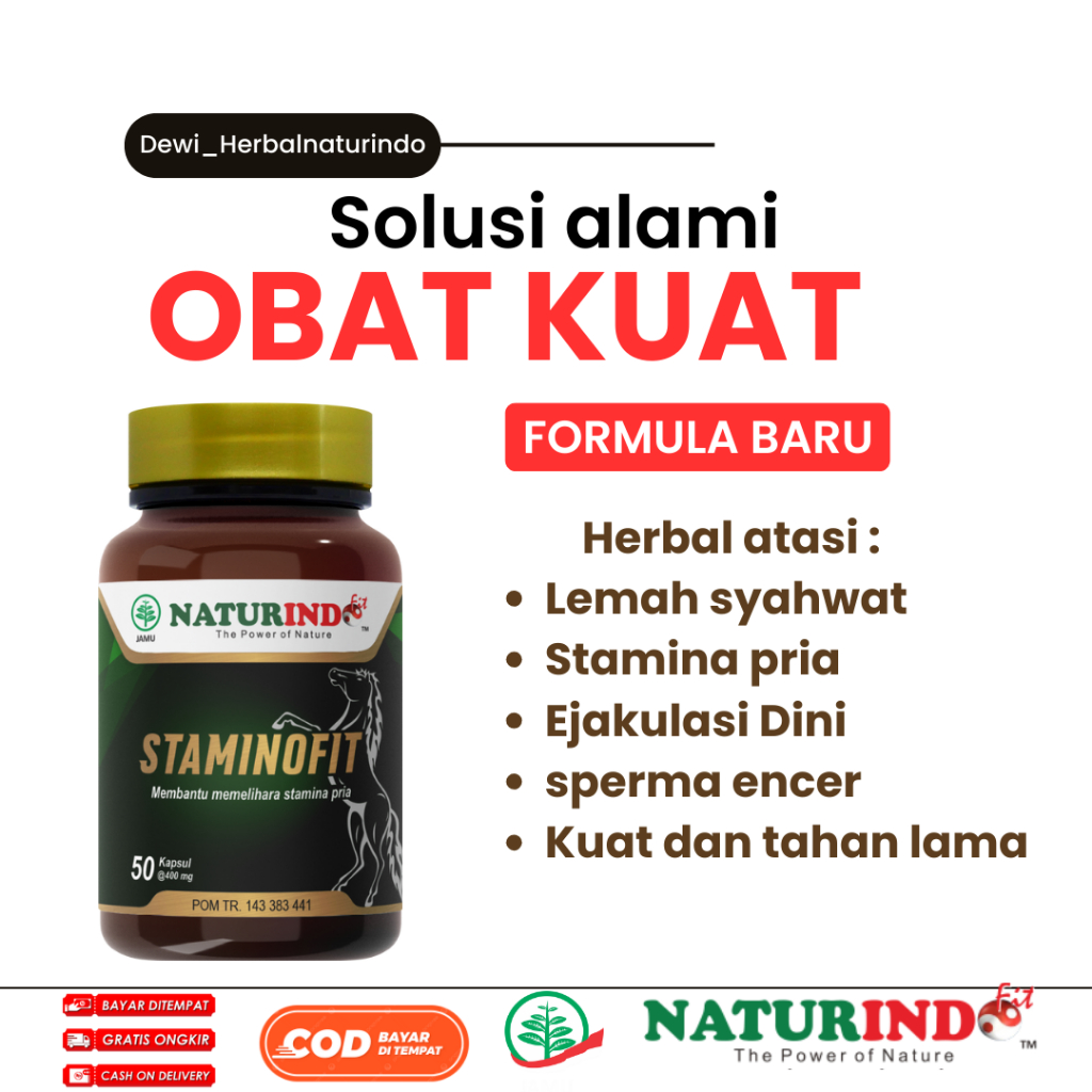 Staminofit Naturindo Suplemen Pria Dewasa Membantu Memelihara Stamina Pria KUAT