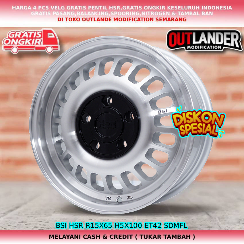 Velg racing ring15 untuk mobil new veloz| new xenia| new avanza| new livina| dll velg hsr bsi R15