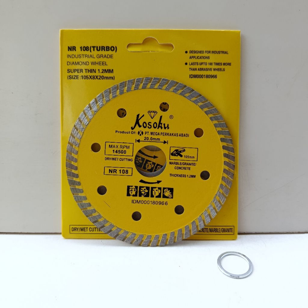 MATA GERINDA PEMOTONG KERAMIK GRANIT KOSOKU TURBO 4" DIAMOND WHEEL MATA GERINDA PEMOTONG KERAMIK