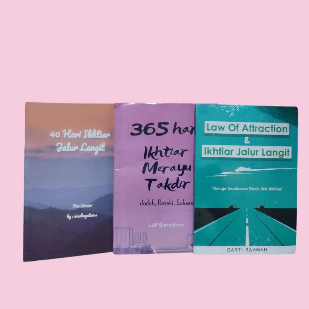 Paket hemat Buku 40 hari ikhtiar jalur langit , 365 hari ikhtiar merayu takdir , law of attraction d
