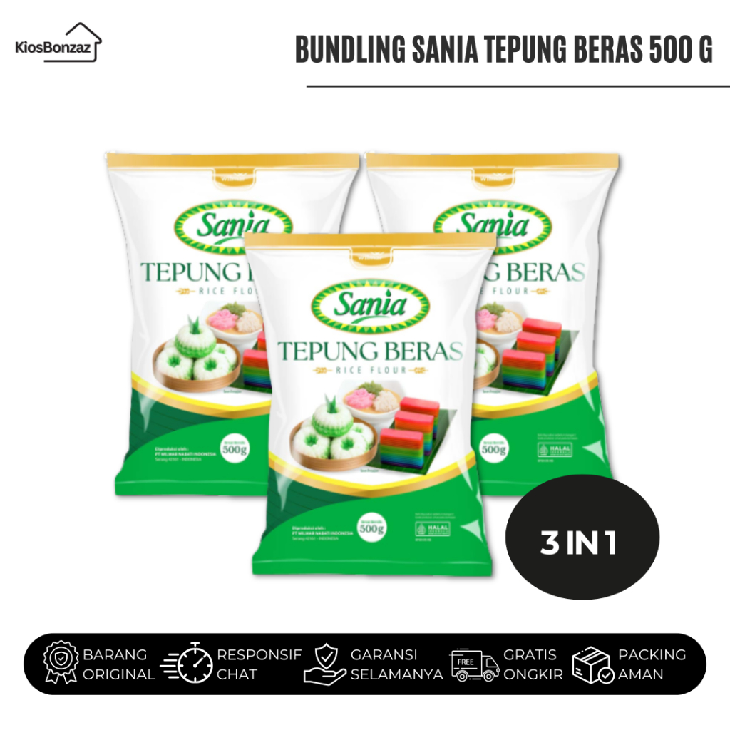 PAKET HEMAT 3 PCS SANIA TEPUNG BERAS 500 G TERBARU