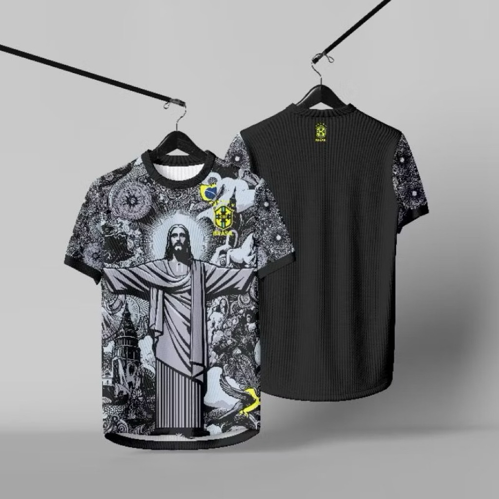 Kaos baju jersey brazil yesus 2024 | full printing