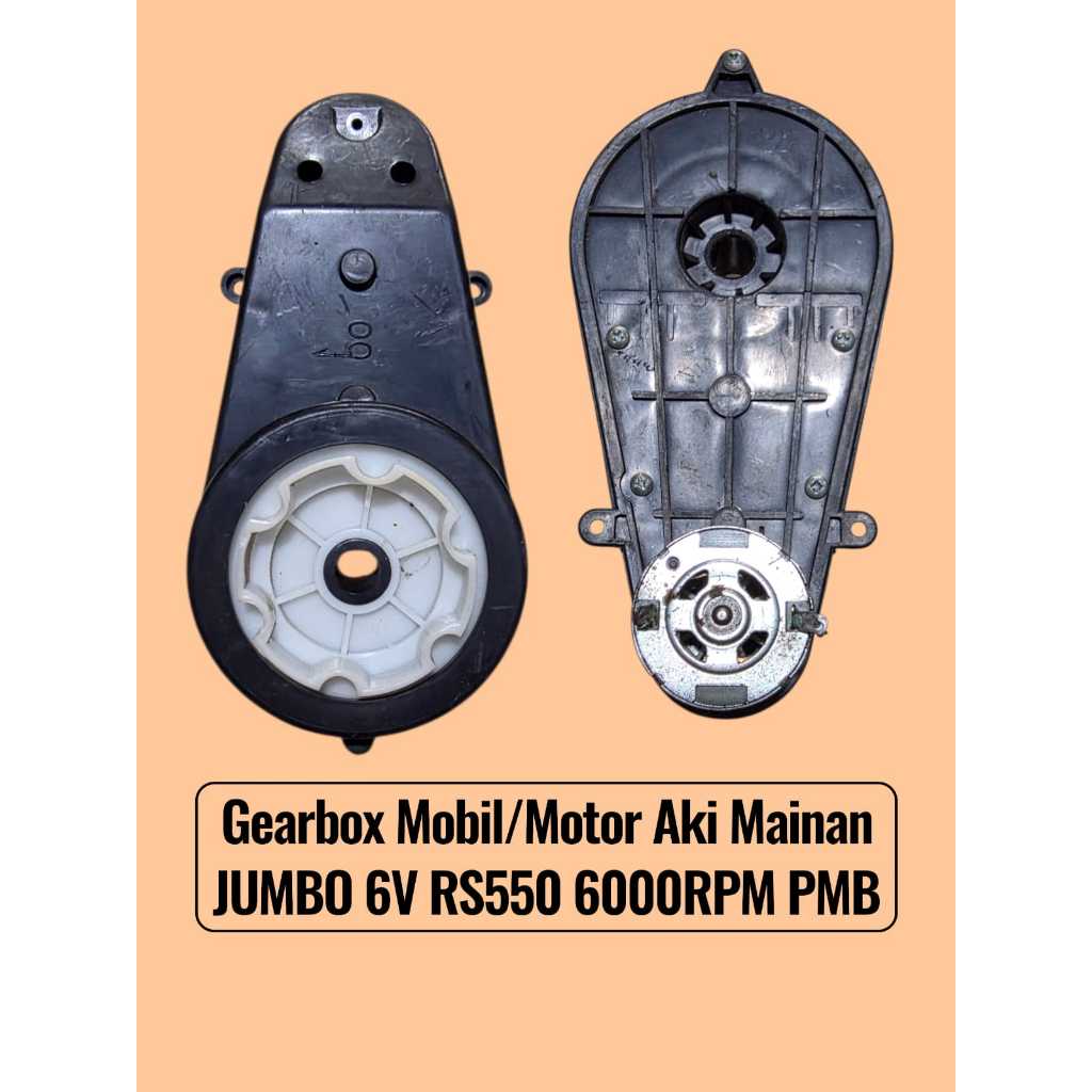 GEARBOK MOBIL AKI MAINAN DINAMO GEARBOK MOBIL AKI DAN MOTOR AKI MAINAN BESAR JUMBO 6 VOLT 6V RS550 5
