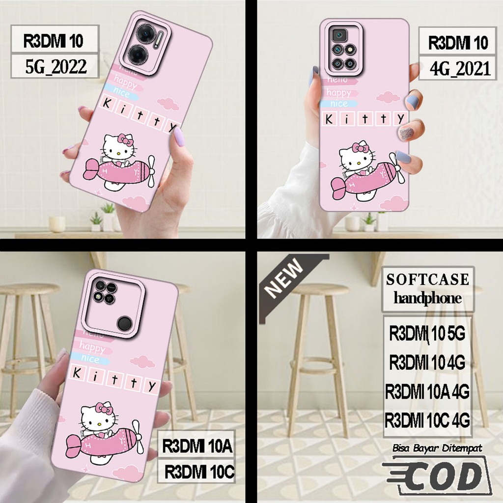 Case REDMI 10 5G ,REDMI 10 4G ,case REDMI 10A ,case REDMI 10C _Casing silikon hitam bening elastis