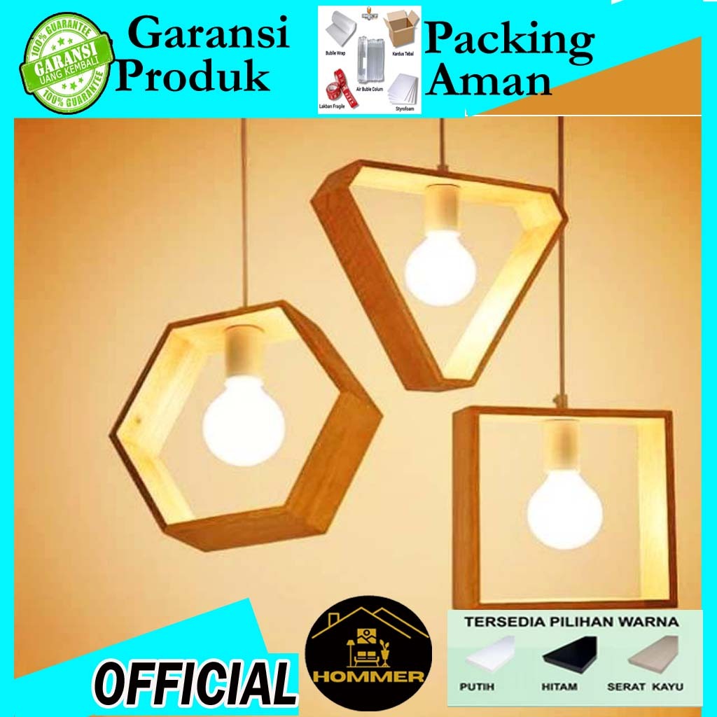 Lampu cafe gantung lampu hias gantung lampu hexagonal gantung lampu plafon