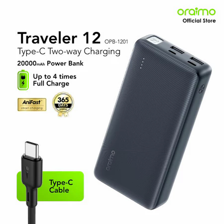 Oraimo Powerbank Traveler 12 Capacity 20000 mAh