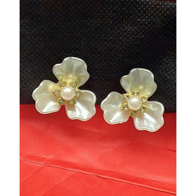 Anting Klip Giwang Jepit Tanpa Tindik Aksesoris Hijab Jilbab Kerudung Wanita Korea Style