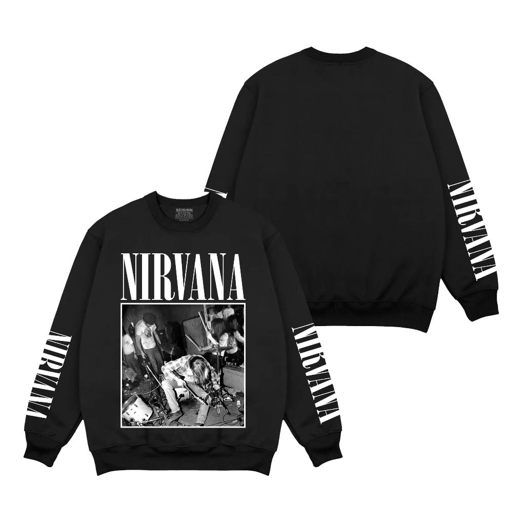Seishin Crewneck St Nirvana Concert Sweatshirt Musik vintage Unisex
