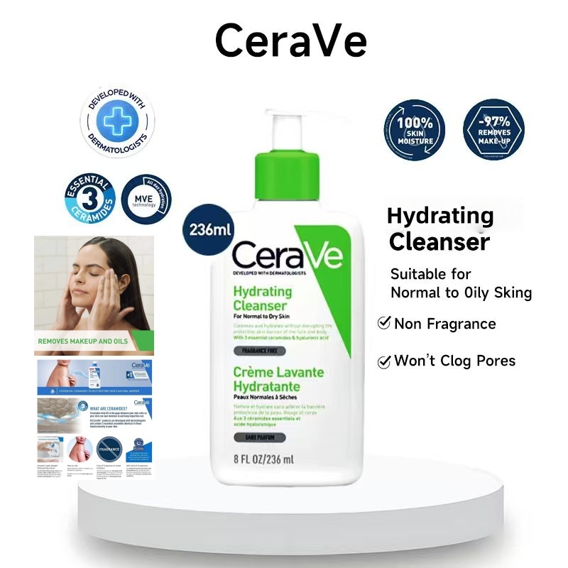 CeraVe Cleanser 236 ml/CeraVe Daily Moisturising Lotion/CeraVe Foaming Cleanser/CeraVe Hydrating Cle
