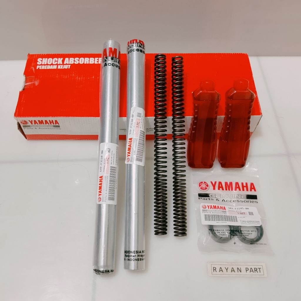 as shock depan Jupiter mx lama + sil oli per sok komplit 5YP