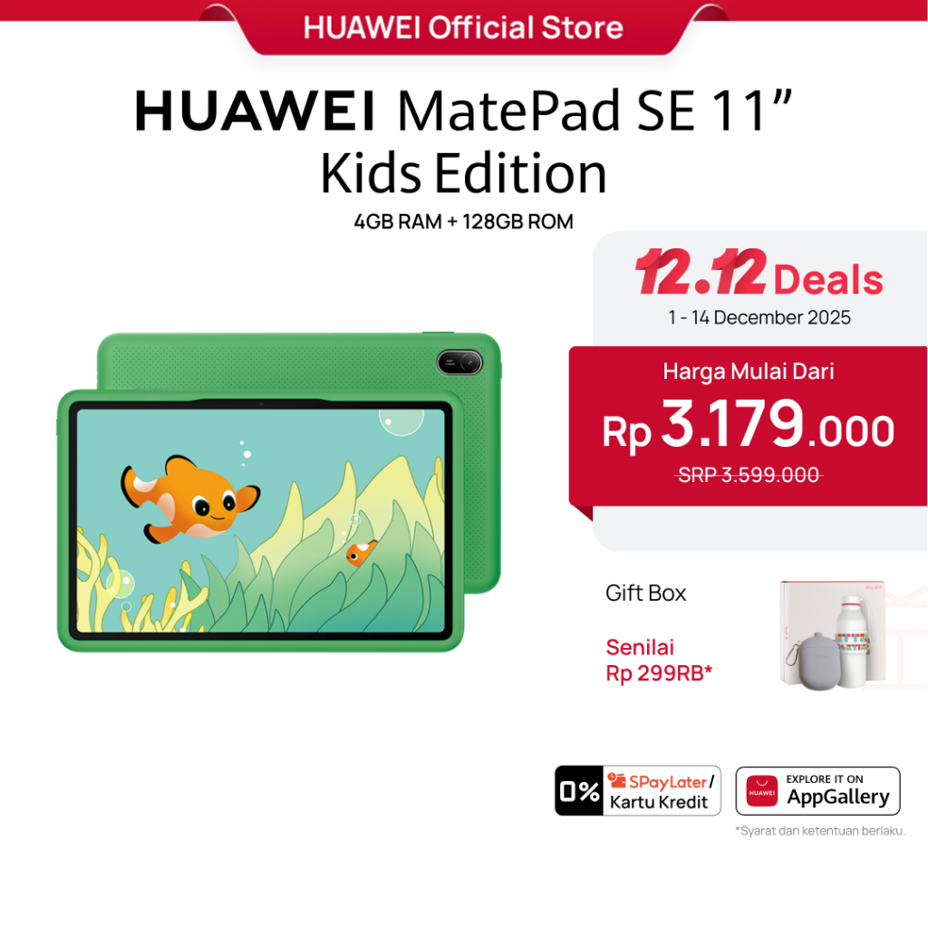 [TABLET ANAK] HUAWEI MatePad SE 11" Kids Edition Tablet | 2K Eye Comfort HUAWEI FullView Display | K