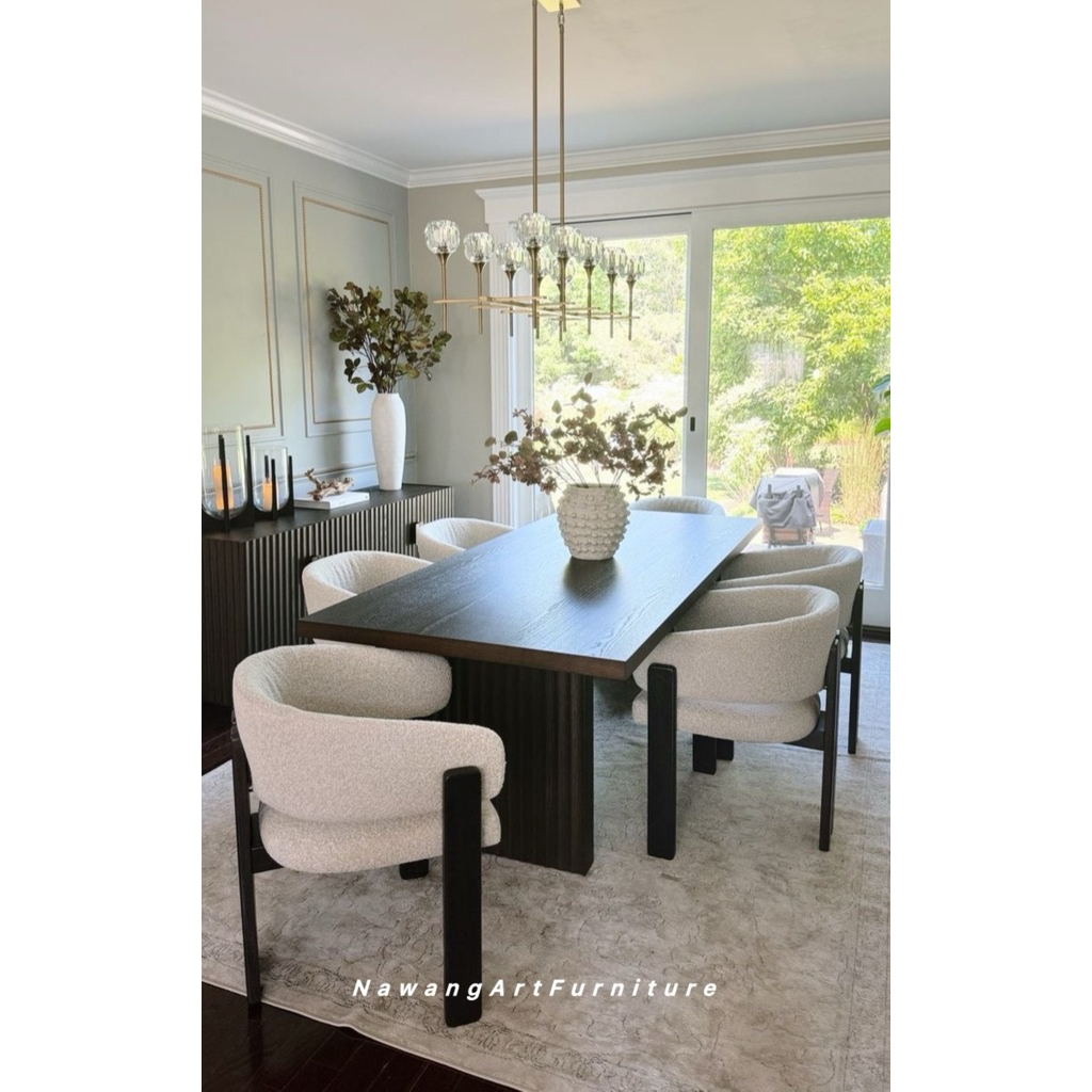 Meja makan minimalis mewah Meja makan 6 kursi Meja makan kayu jati
