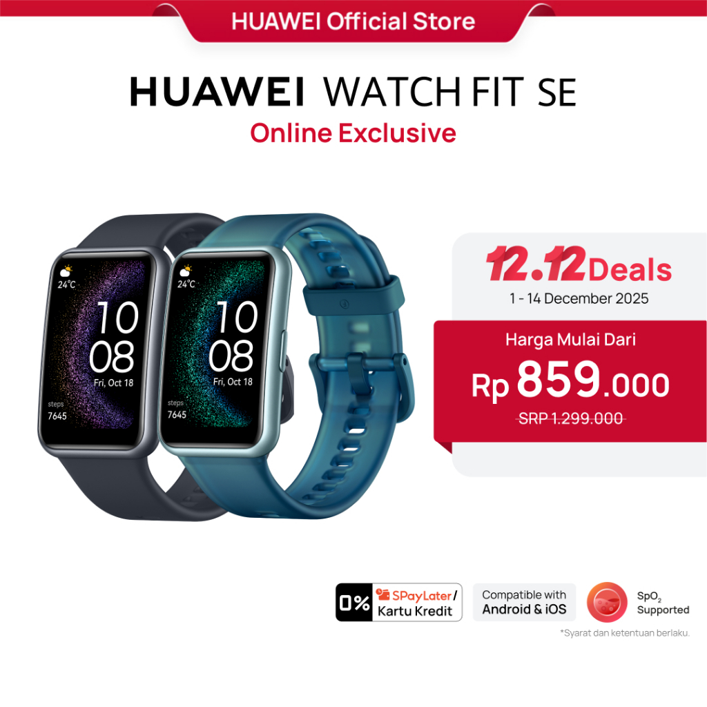 [12.12 | Voucher s/d 20%] HUAWEI WATCH FIT Special Edition Smartwatch | 1.64 HD AMOLED | 24/7 Active