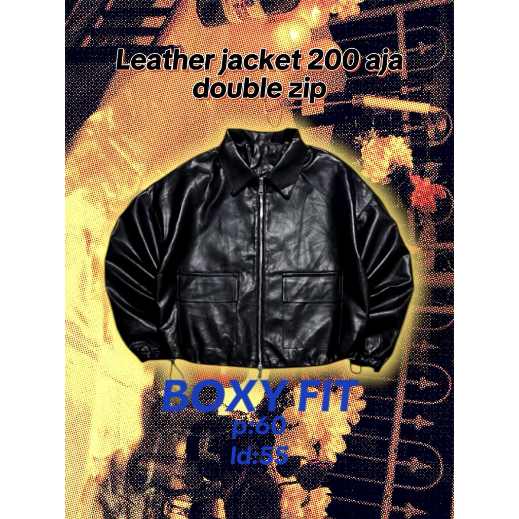 PL leather jacket boxy