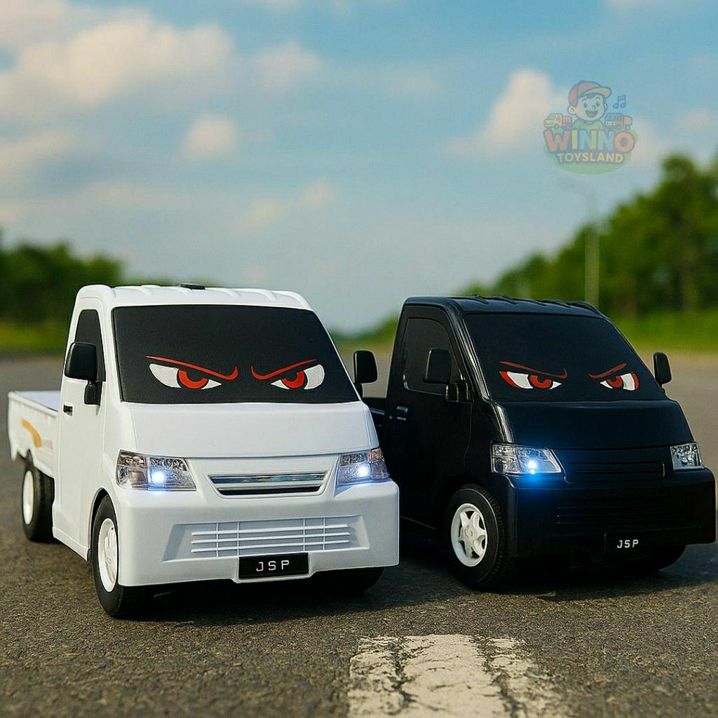 Mainan Anak Miniatur Mobil Pickup Grandmax Musik Dan Lampu Dengan Stiker Mata/ Mainan Mobil Grand Ma