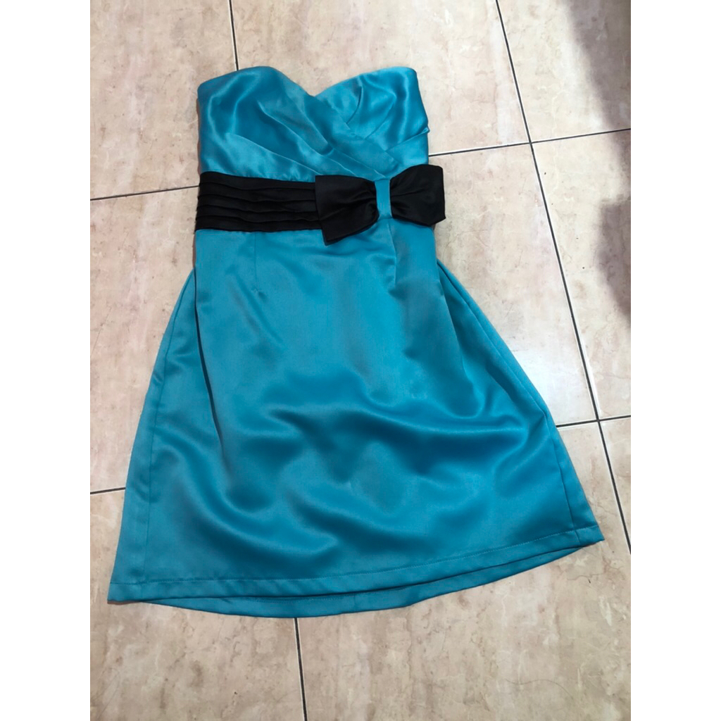 Dress Pesta Biru Tosca