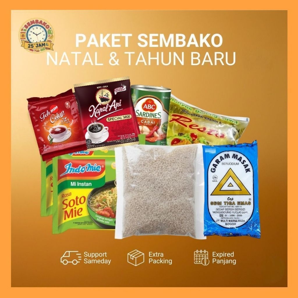 Paket Sembako Natal & Tahun Baru Parcel Siap Untuk Berbagi Ekonomis Hemat