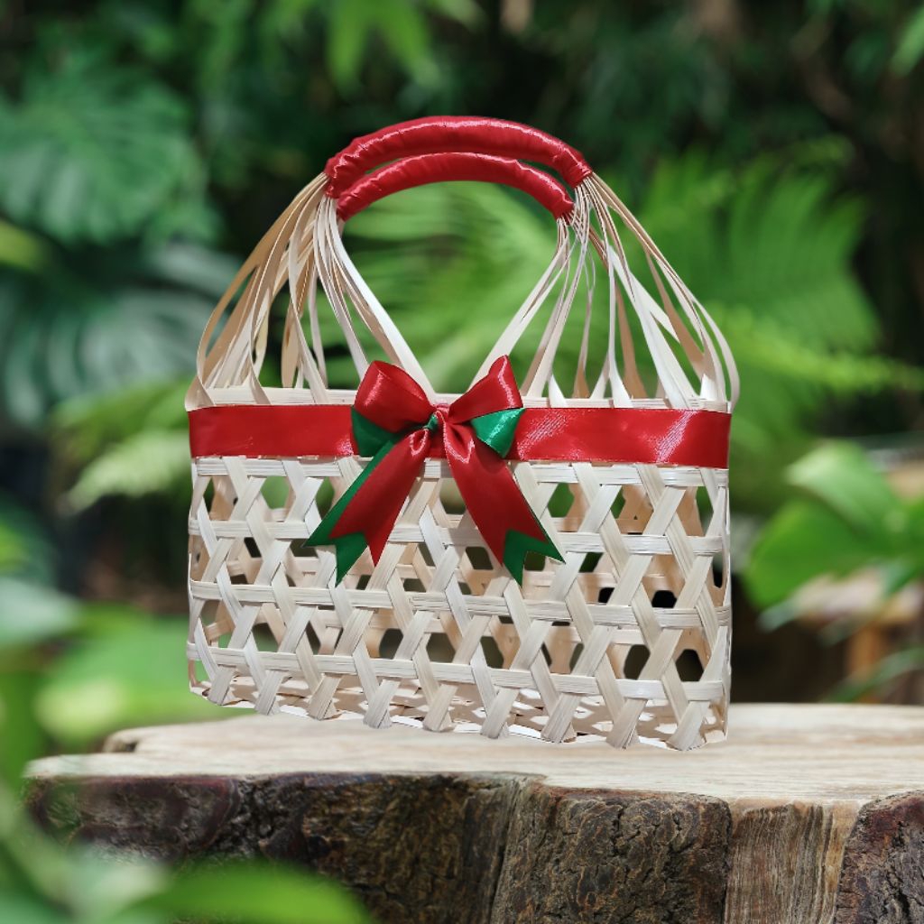 tas keranjang bambu/hampers lebaran