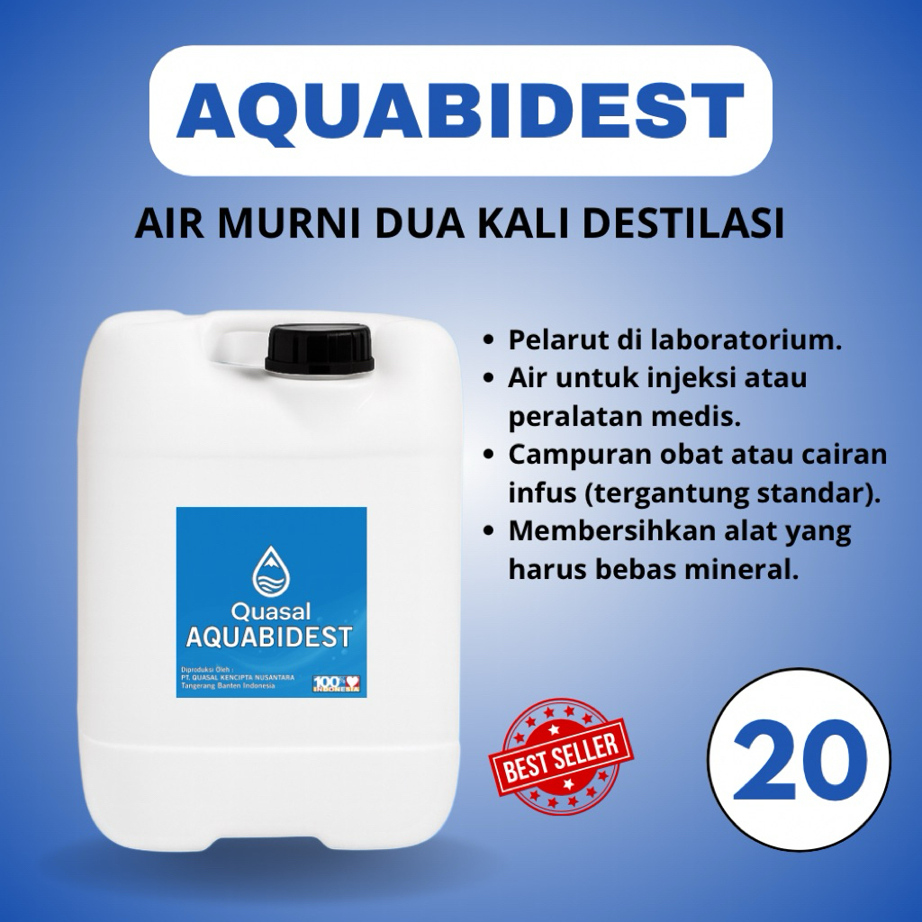 Aquabidest / Aquabidestilata / Aquabidest 20 Liter