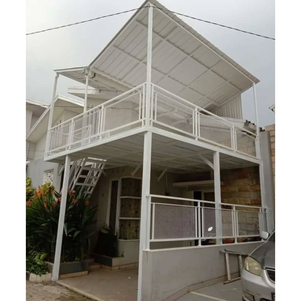 indah untuk rumah kanopi balkon mezanine