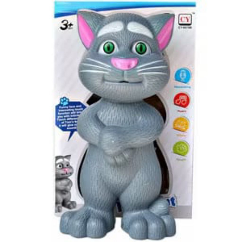 RAMEO 1213 Mainan Talking Tom Cat Intelligent Tom Cat Interaktif Bisa Bicara dan Rekam Suara
