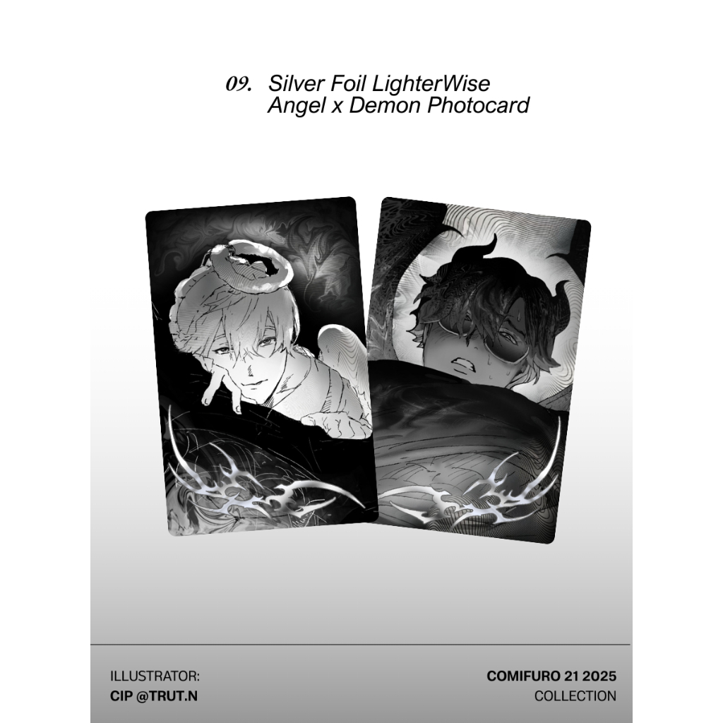 Zenless Zone Zero (ZZZ) Photocard Silver Foil Angel Wise, Demon Lighter, LighterWise, WiseLighter